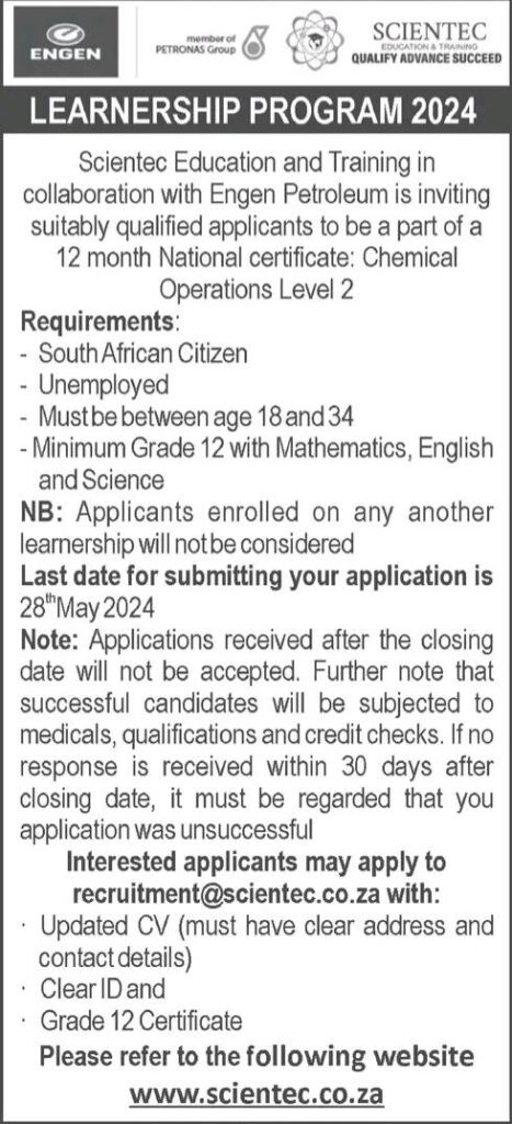 ENGEN LEARNERSHIP 